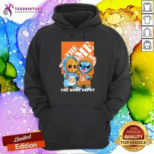 Cute Baby Groot And Stitch The Home Depot Logo Hoodie