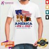 Cute Basset Hound America 4th July Shirt