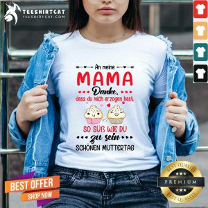 Cute Mama Danke Zu Sein Name Heir Cupcake V-neck