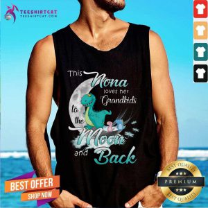 Funny Dinosaurs This Nona Loves Her Grandkids Moon And Back Tank Top