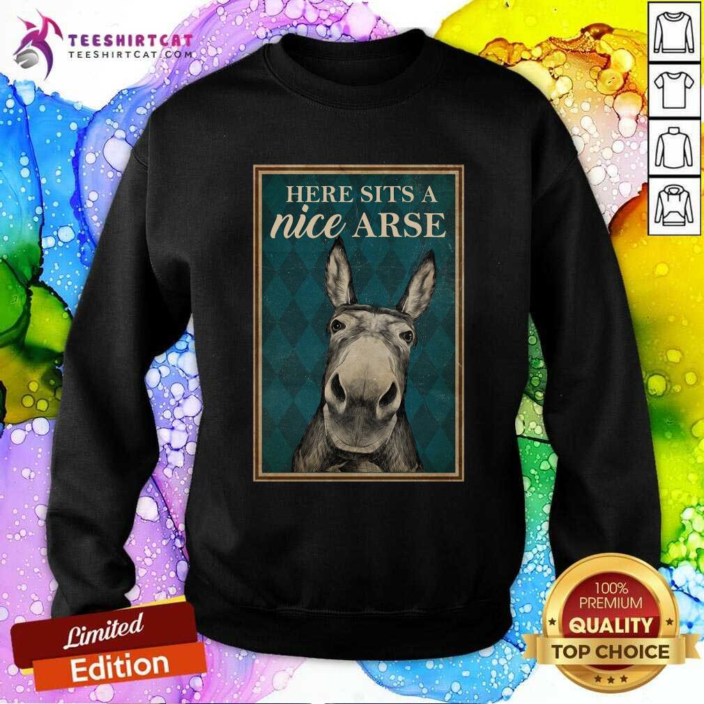 Funny Here Sits A Nice Arse Sweatshirt Funny Here Sits A Nice Arse Sweatshirt