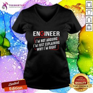Grateful Engineer Not Arguing Just Explaining V-neck