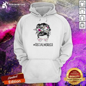 Official Bun Hair Sunglasses Headband Social Worker Hoodie