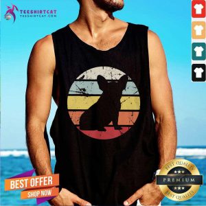 Original Fine Distressed Retro Vintage French Bulldog Tank Top