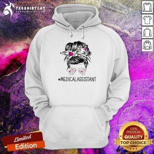 Top Bun Hair Sunglasses Headband Medical Assistant Hoodie