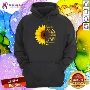 Top Sunflower September Girls Are Sunshine Mixed With A Little Hurricane Hoodie