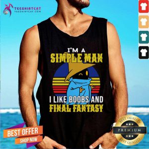 Black Mage A Simple Man Like Boobs And Final Fantasy Tank Top
