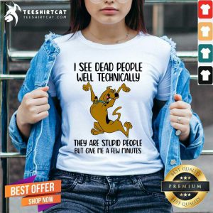 Cool I See Dead People Well Technical Scooby Doo V-neck