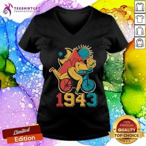 Cycling 1943 Moon Sun Mountain V-neck