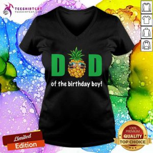 Dad Of The Birthday Boy Pineapple V-neck
