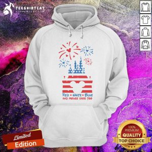 Disney Castle Red White Blue And Mouse Ear Hoodie