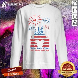 Disney Castle Red White Blue And Mouse Ear Sweatshirt