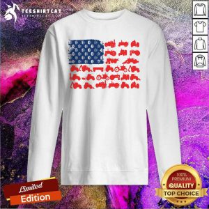 Farmer Tractor American Flag Sweatshirt