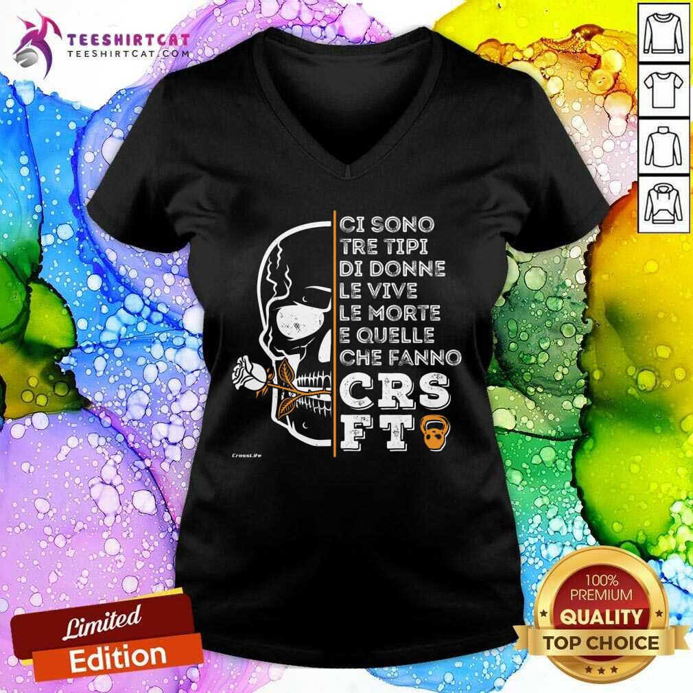 Grateful Ci Sono Tre Tipi Che Fanno CRS FT V-neck Grateful Ci Sono Tre Tipi Che Fanno CRS FT V-neck