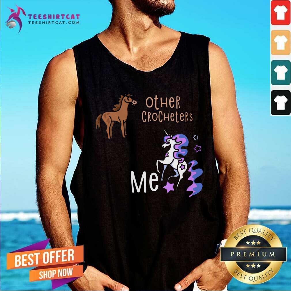 My Favorite Riding Buddies Call Me Dad Vintage Tank Top Other Crocheters Me Horse Unicorn Tank Top