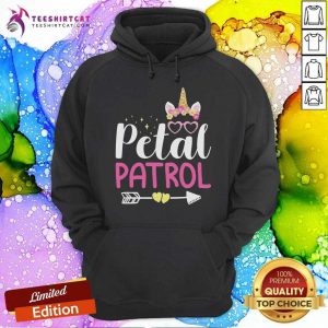 Pretty Unicorn Crown Petal Patrol Hoodie