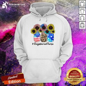 Sunflower American Flag Registered Nurse Hoodie