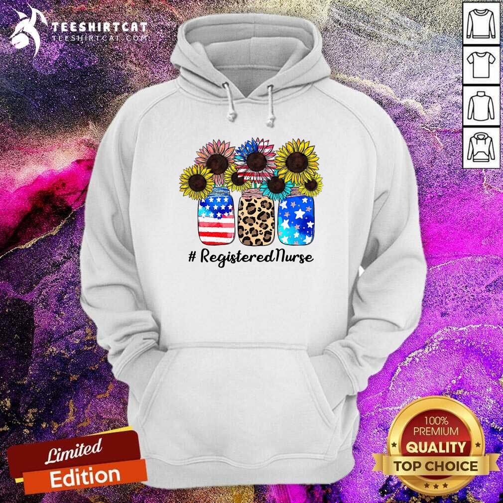 Sunflower American Flag Registered Nurse Hoodie Sunflower American Flag Registered Nurse Hoodie