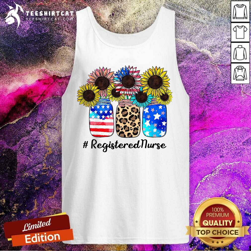 Sunflower American Flag Registered Nurse Tank Top Sunflower American Flag Registered Nurse Tank Top