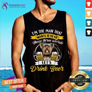 Three Words Yorkshire Lets Drink Beer Tank Top