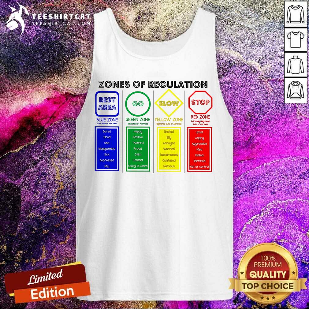 Zones Of Regulation Rest Area Go Slow Stop Tank Top Zones Of Regulation Rest Area Go Slow Stop Tank Top
