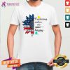 American Flag Sunflower Crocheting Makes Me Happy Shirt