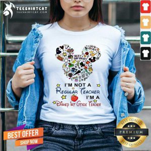 Mickey Mouse I Am Disney 1st Grade Teacher V-neck