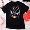 Proud Ally Heart LGBT T-Shirt