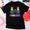 Purride LGBT Cats With Heart T-Shirt