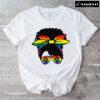 LGBT Messy Bun Girl With Bandana And Glasses T-Shirt
