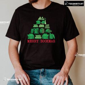 Merry Bookmas Christmas Books Tree T-Shirt