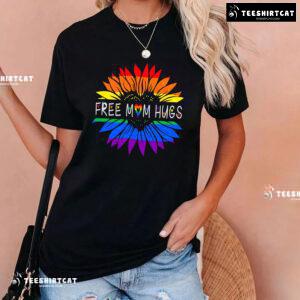 Free Mom Hugs LGBT Sunflower T-Shirt