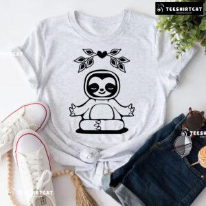 Yoga Pose Sloth Meditation Heart T-Shirt