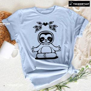 Yoga Pose Sloth Meditation Heart T-Shirt