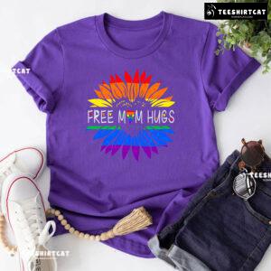 Free Mom Hugs LGBT Sunflower T-Shirt