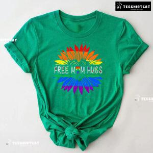 Free Mom Hugs LGBT Sunflower T-Shirt