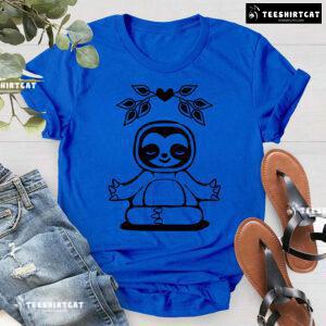 Yoga Pose Sloth Meditation Heart T-Shirt