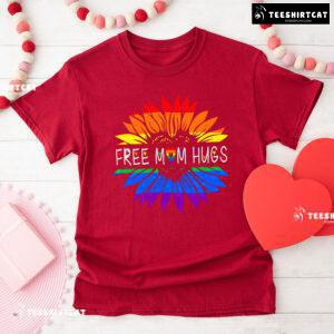 Free Mom Hugs LGBT Sunflower T-Shirt