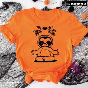 Yoga Pose Sloth Meditation Heart T-Shirt