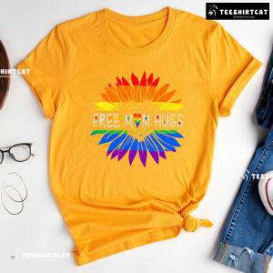 Free Mom Hugs LGBT Sunflower T-Shirt