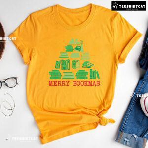 Merry Bookmas Christmas Books Tree T-Shirt