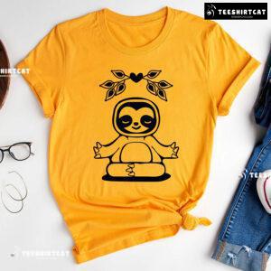 Yoga Pose Sloth Meditation Heart T-Shirt