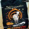 Happy Hallothankmas Goat Turkey Pumpkin Halloween Christmas T-Shirt