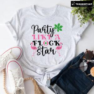 Party Like A Flock Star Flamingo T-Shirt