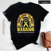 Warrior Childhood Cancer Awareness Rainbow Leopard T-Shirt