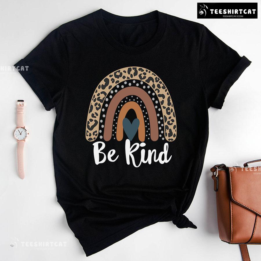 Be Kind Every Child Matters Rainbow Leopard T-Shirt