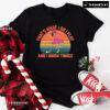 That's What I Do I Play And I Know Things Golf Pink Flamingo T-Shirt - Vintage Tee
