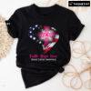 Faith Hope Love Breast Cancer Awareness Month Pink Ribbon Cross American Flag Heart T-Shirt
