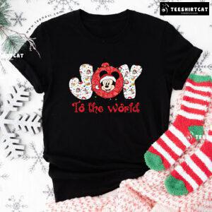 Joy To The World Mickey Mouse Christmas T-Shirt
