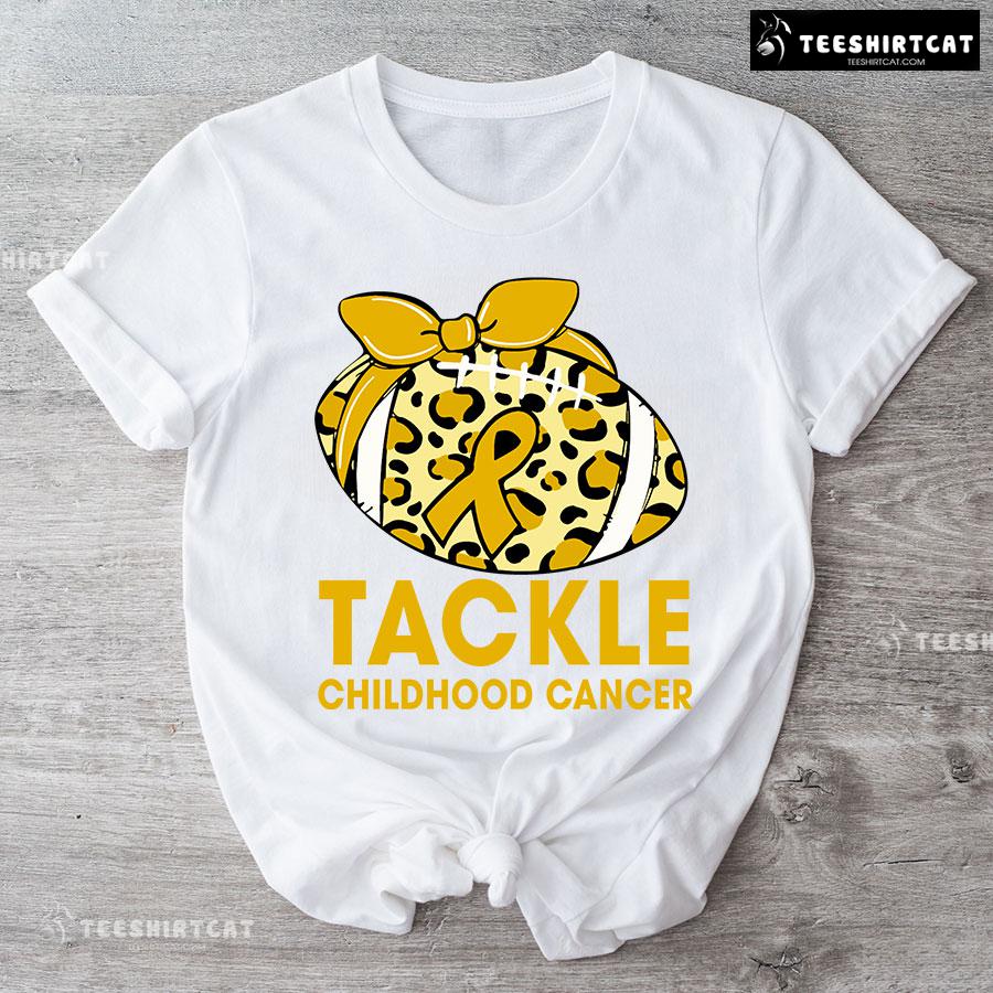 Tackle Childhood Cancer Leopard T-Shirt